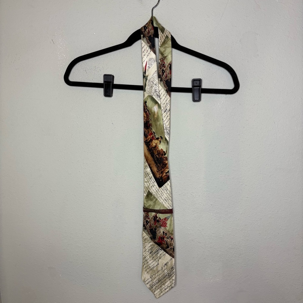 NWT Museum Artifacts Tie Depicting the Washington Crossing